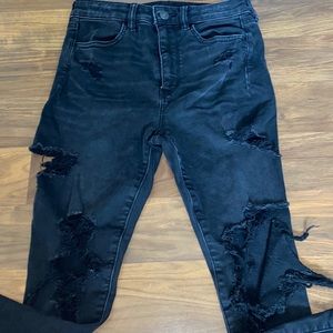 American eagle ripped black jeans.